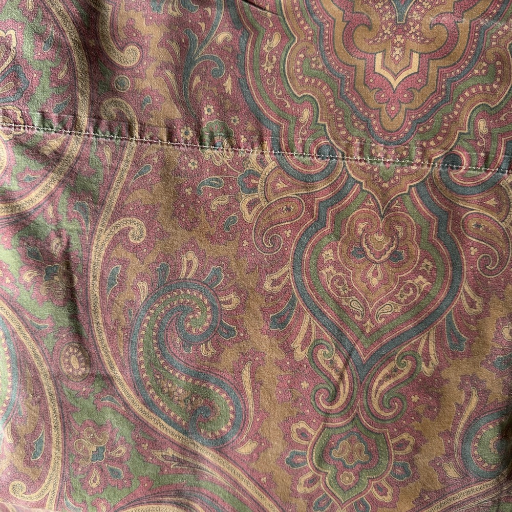 Ralph Lauren Paisley Bedding Sheets - Green and Brown